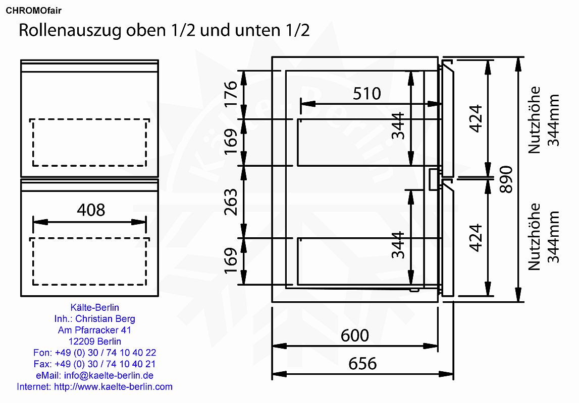 Bild 2: Chromonorm Getränketheke CGTM722R81-2/2